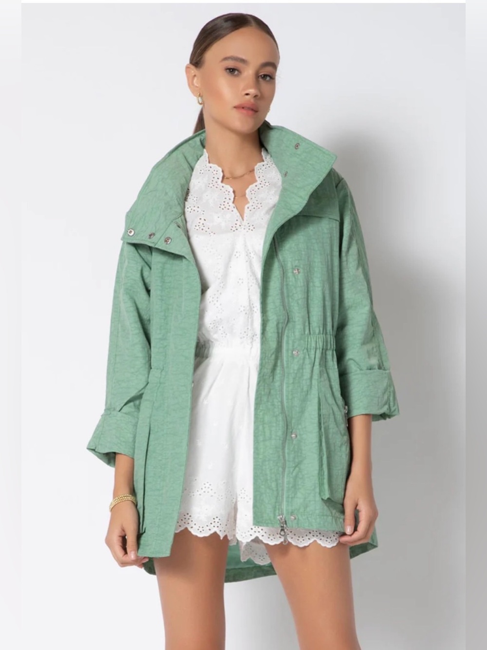 Tart Collections Cory Solid Jacket size M in Sea Glass